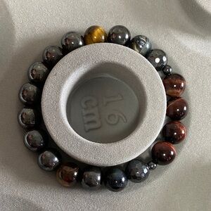 Multicolor Beaded Bracelet - Tiger Eye & Hematite